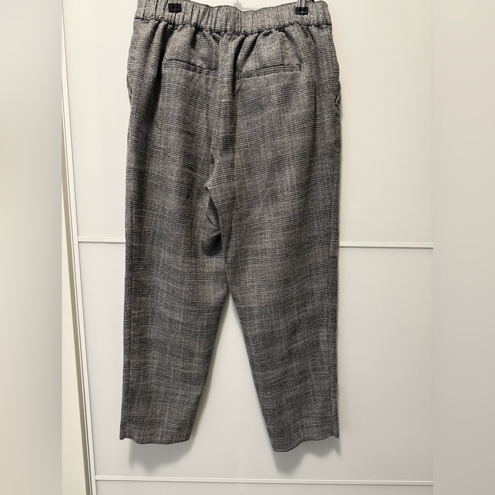 LOFT Charcoal Plaid Dress Pants - Picture 3 of 4